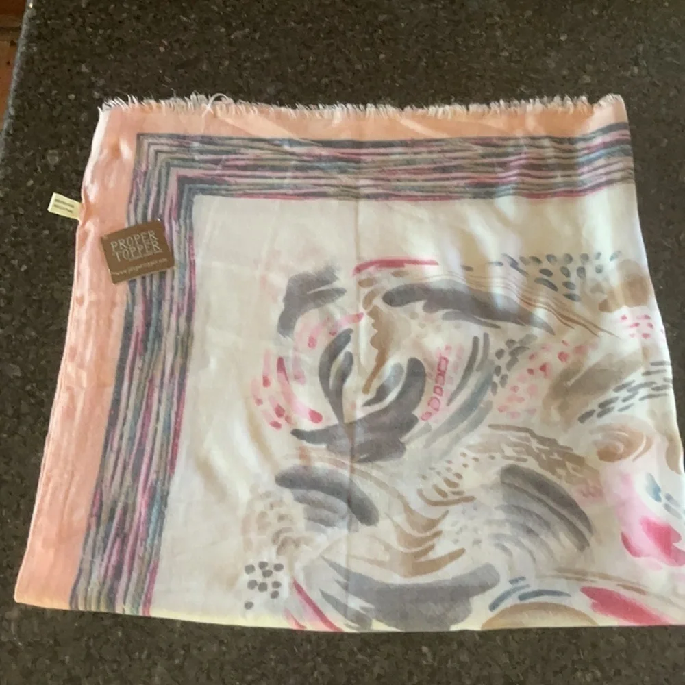 NWT Proper Topper Watercolor Scarf